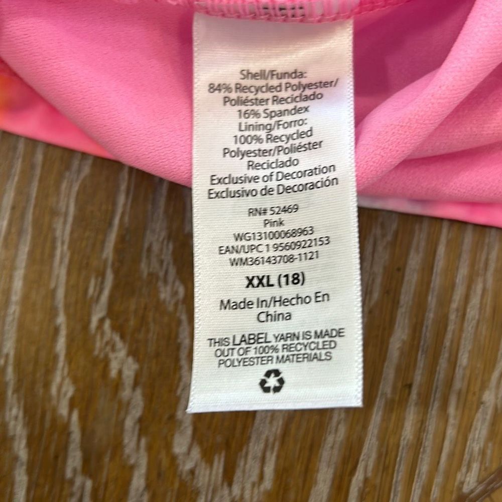 3/$25 Unicorn Tie Dye Rainbow Swim Tankini XXL 18 l Strappy Colorful Butterly - Picture 6 of 8